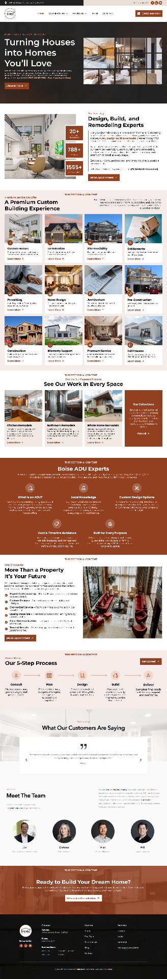 Pure Build — Custom Home Builder Website