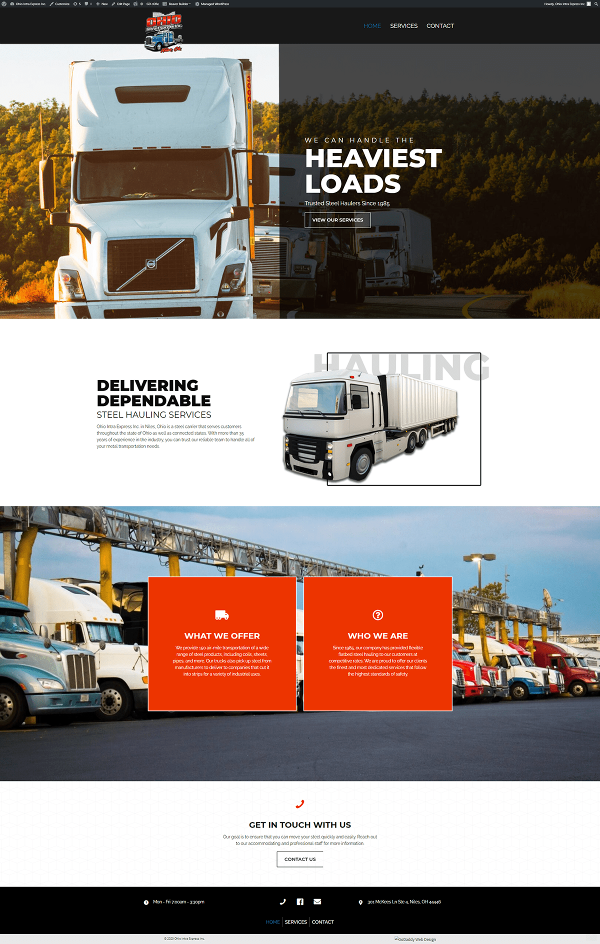 Ohio Intra Express Inc. — We Can Handle the Heaviest Loads